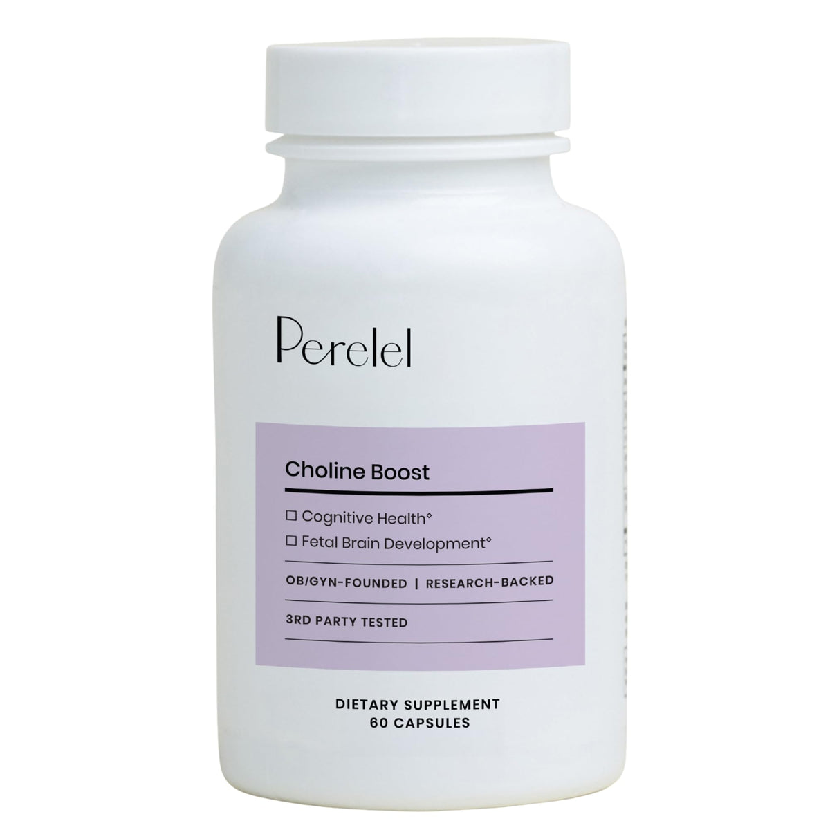 Perelel Colina Boost – bote de cápsulas para uso diario durante embarazo.