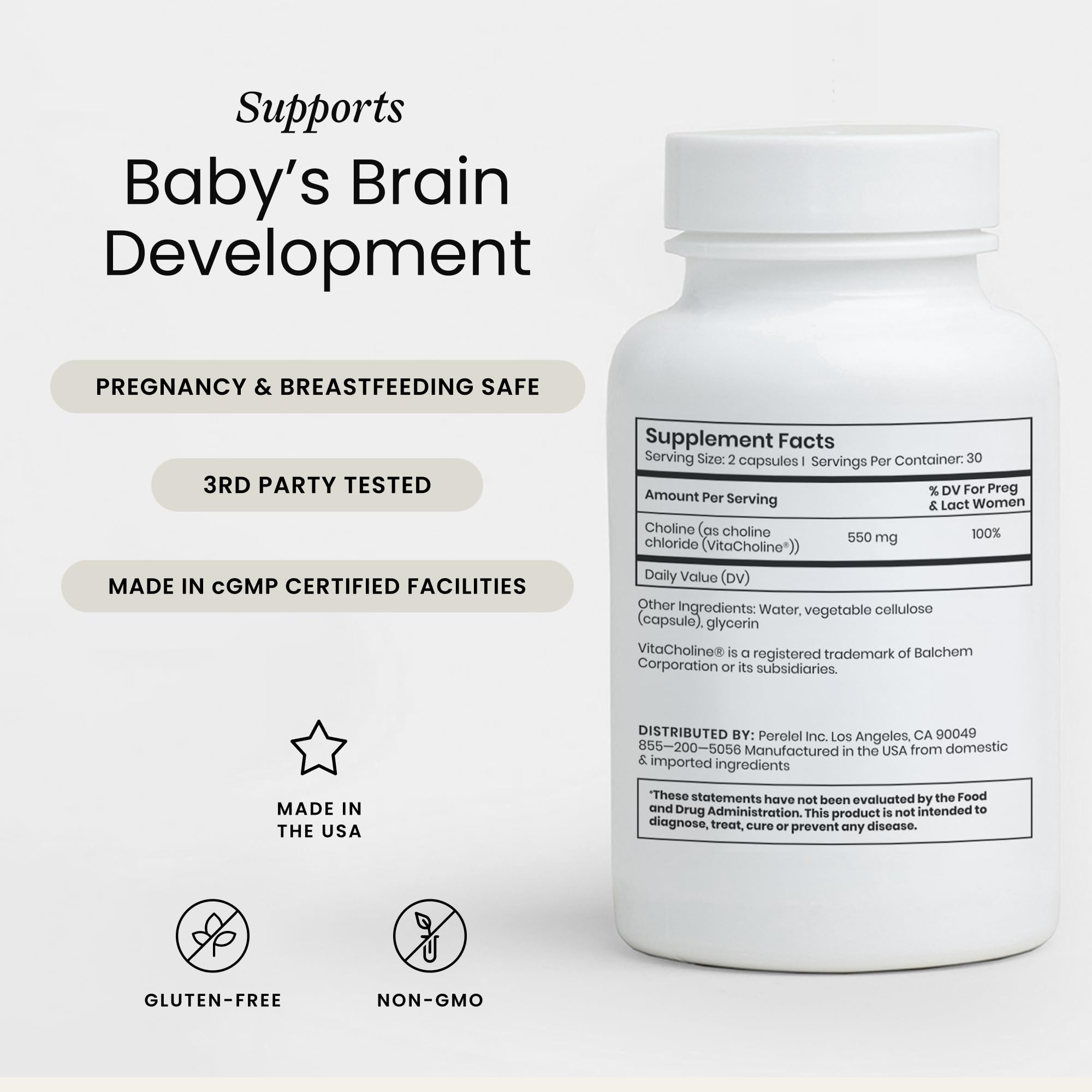 Perelel Colina Boost – etiqueta detallada con ingredientes clave.