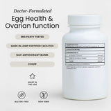 Perelel Fertility Support: cápsulas NAC y COQ10, opción antioxidante para la rutina diaria.