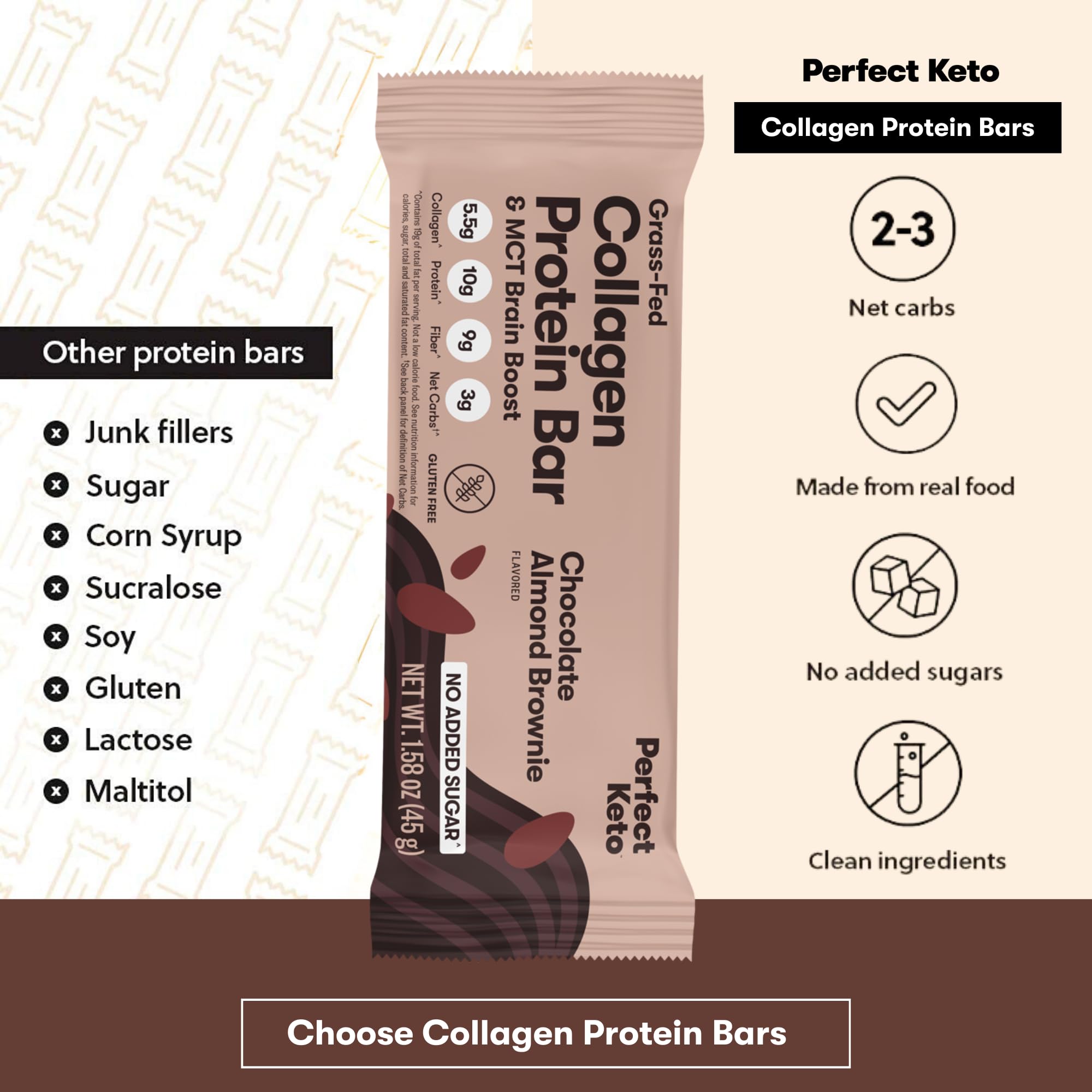 Barra Perfect Keto en empaque portátil, ideal para viaje y entrenamiento