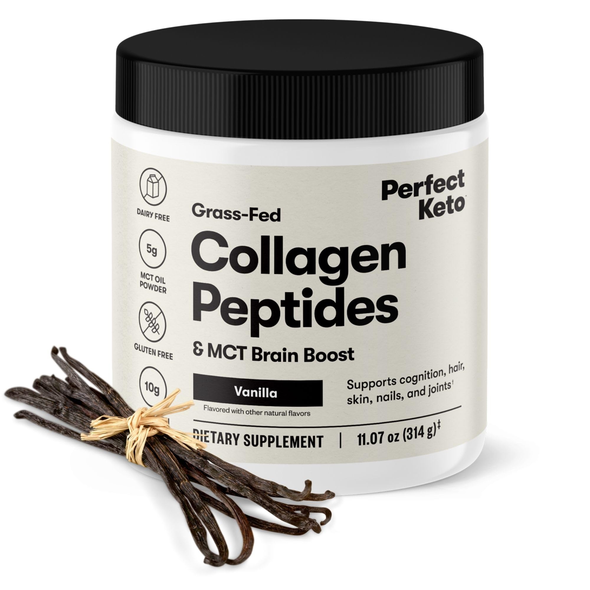 Perfect Keto Collagen Peptides empaque práctico para almacenamiento diario