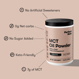 Perfect Keto polvos MCT 7g envase práctico para viaje