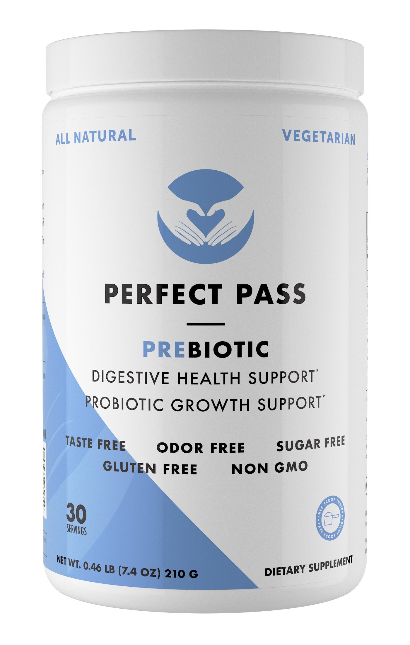 PERFECT PASS Prebiótico PHGG, polvo en bote, favorece la salud digestiva diaria.