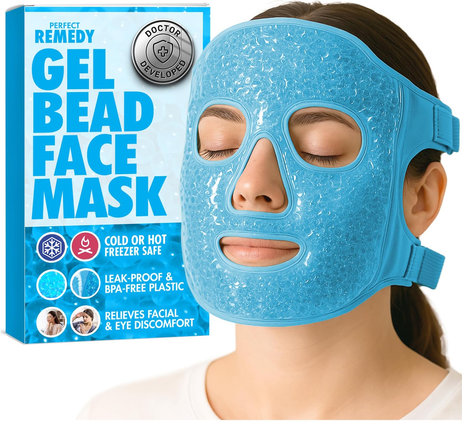 Perfect Remedy mascarilla de hielo para la cara con enfriamiento prolongado en la parte frontal