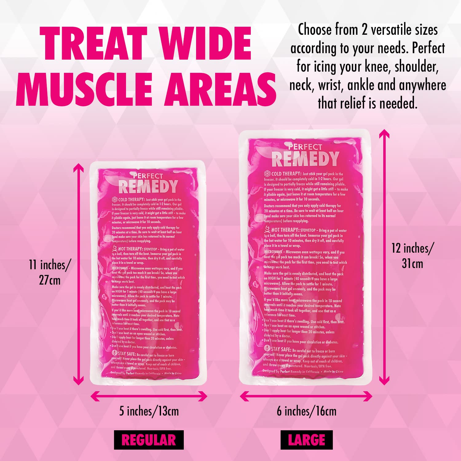 Pack de dos bolsas gel Perfect Remedy para deporte y recuperación.
