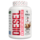 Proteína aislada Perfect Sports Diesel, lata de 5 libras para recuperación diaria.