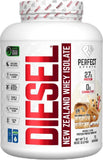 PERFECT SPORTS Diesel, envase 5lb, batido proteico con proteína de Nueva Zelanda para recuperación muscular.