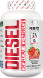 Perfect Sports Diesel, proteína aislada de suero, sabor fresa, batido suave para entrenar