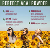 Perfect Supplements Acai polvo para batidos y bowls nutritivos