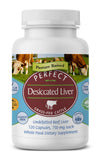 Perfect Supplements Higado desecado en cápsulas, fuente natural de proteína y hierro para energía diaria.