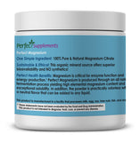 Mezcla en agua con Perfect Supplements Magnesio Citrato para ingesta suave.