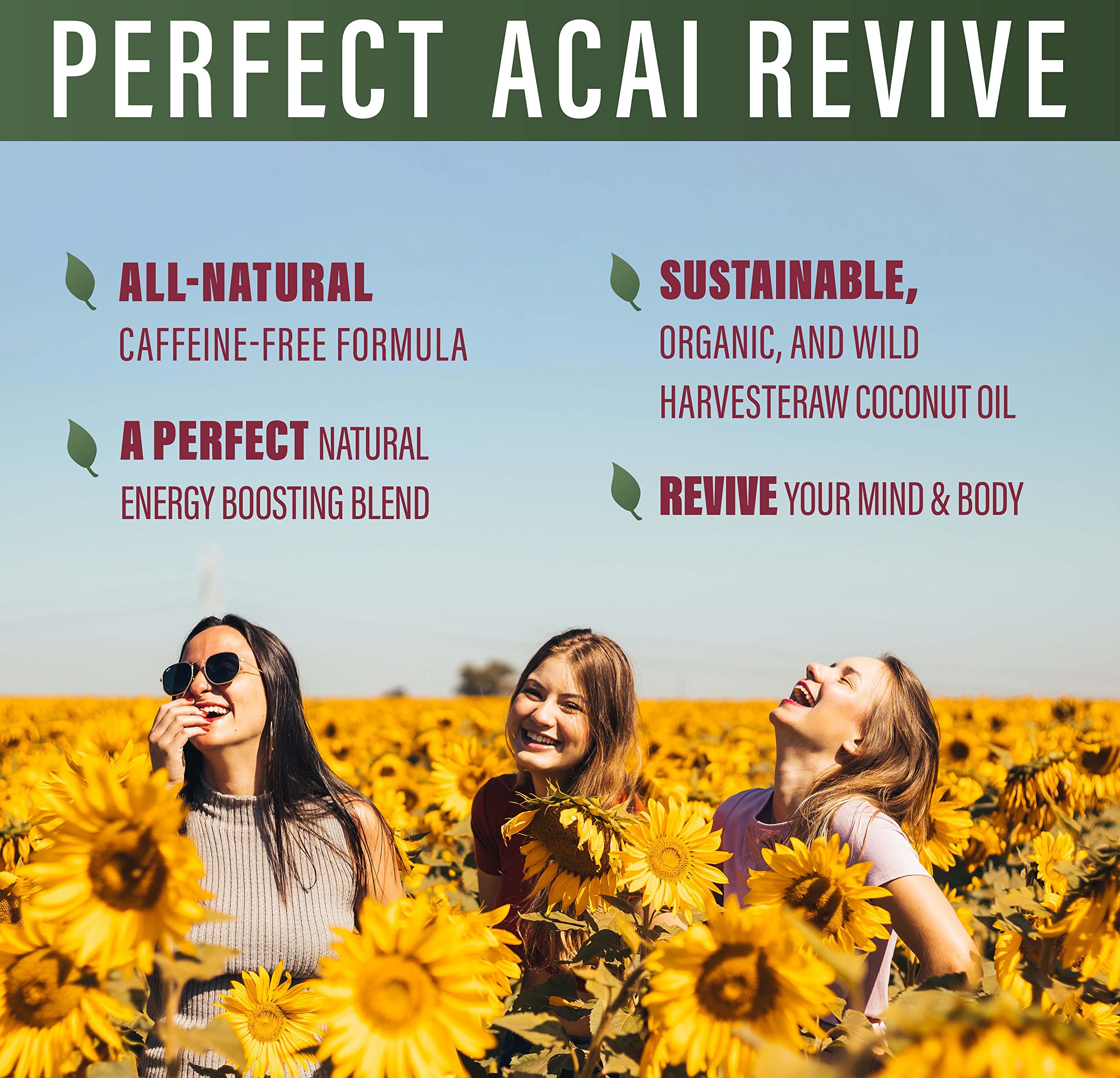 Perfect Supplements Perfect Acai Revive cápsulas: antioxidantes naturales para piel, cabello y uñas.