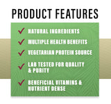 Perfect Aquatic Greens: ingredientes orgánicos y no GMO para una dieta limpia.
