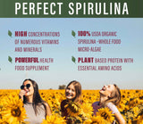 Perfect Supplements Perfect Spirulina: cápsulas fáciles de tragar para uso diario.