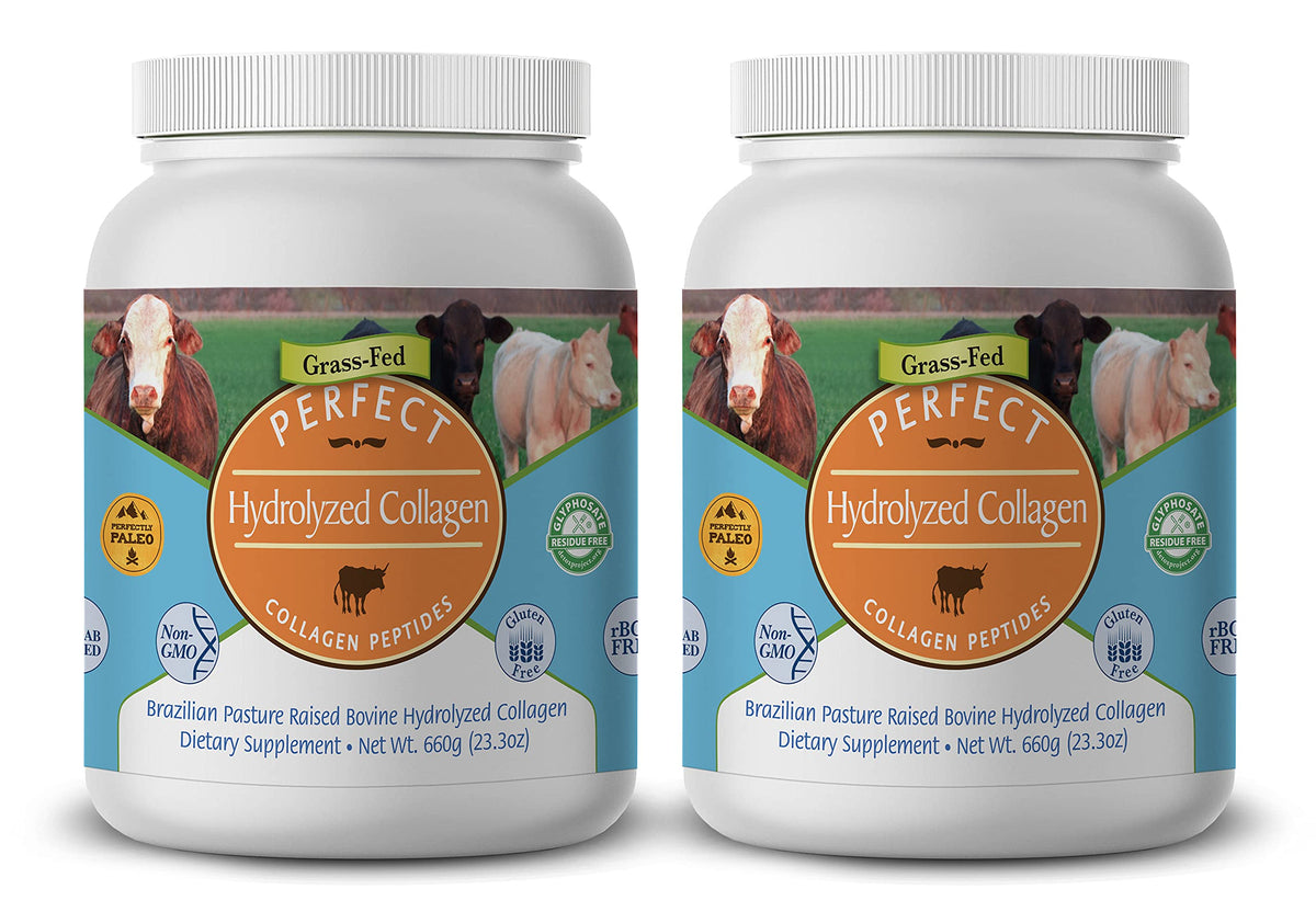 Perfect Supplements polvo hidrolizado de colágeno 660 g para piel saludable.