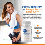 Perfect Vitamin Products cápsulas veganas de magnesio glicinato para alta absorción.