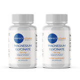 Perfect Vitamin Products magnesio glicinato 150 mg, pack de dos botellas para comodidad diaria.