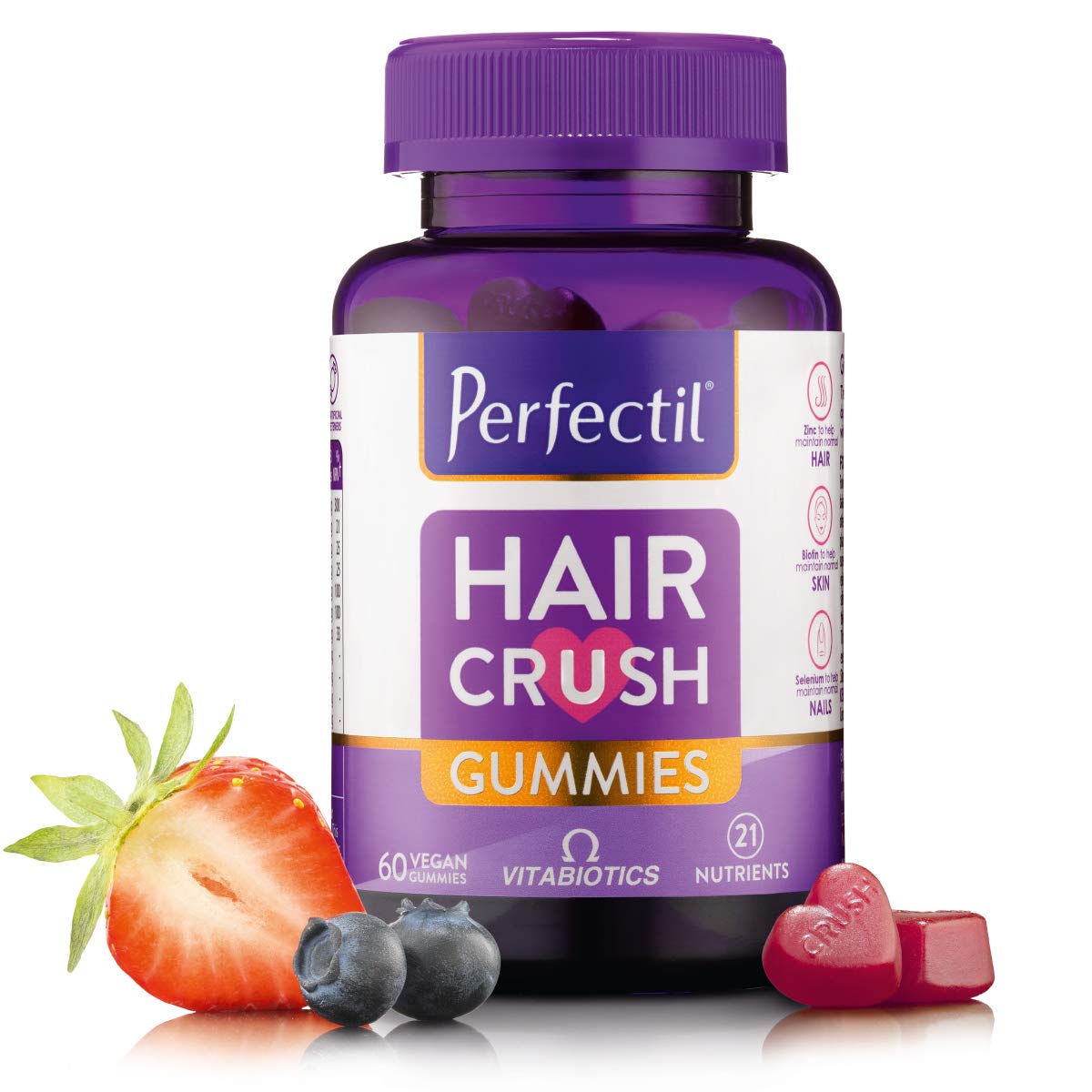 Perfectil Gominas para el cabello en empaque práctico para uso diario