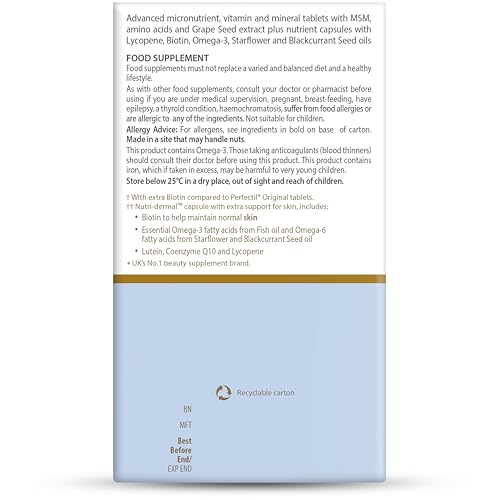 Perfectil Max Omega-3, luteína y licopeno para cuidado ocular.