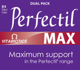 Perfectil Max tabletas nutrientes y Nutri-Dermal para uso diario.