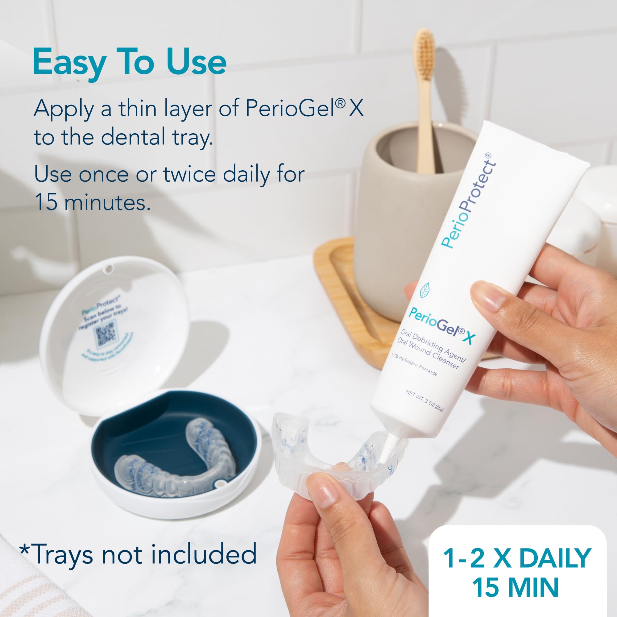 PerioGelX: blanqueamiento natural sin irritación en la sonrisa.