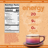 Perk Energy Drink Mix en envase portátil, perfecto para llevar durante el estudio.