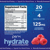 Perk Hydrate sobre de electrolitos para beber durante entrenamientos.