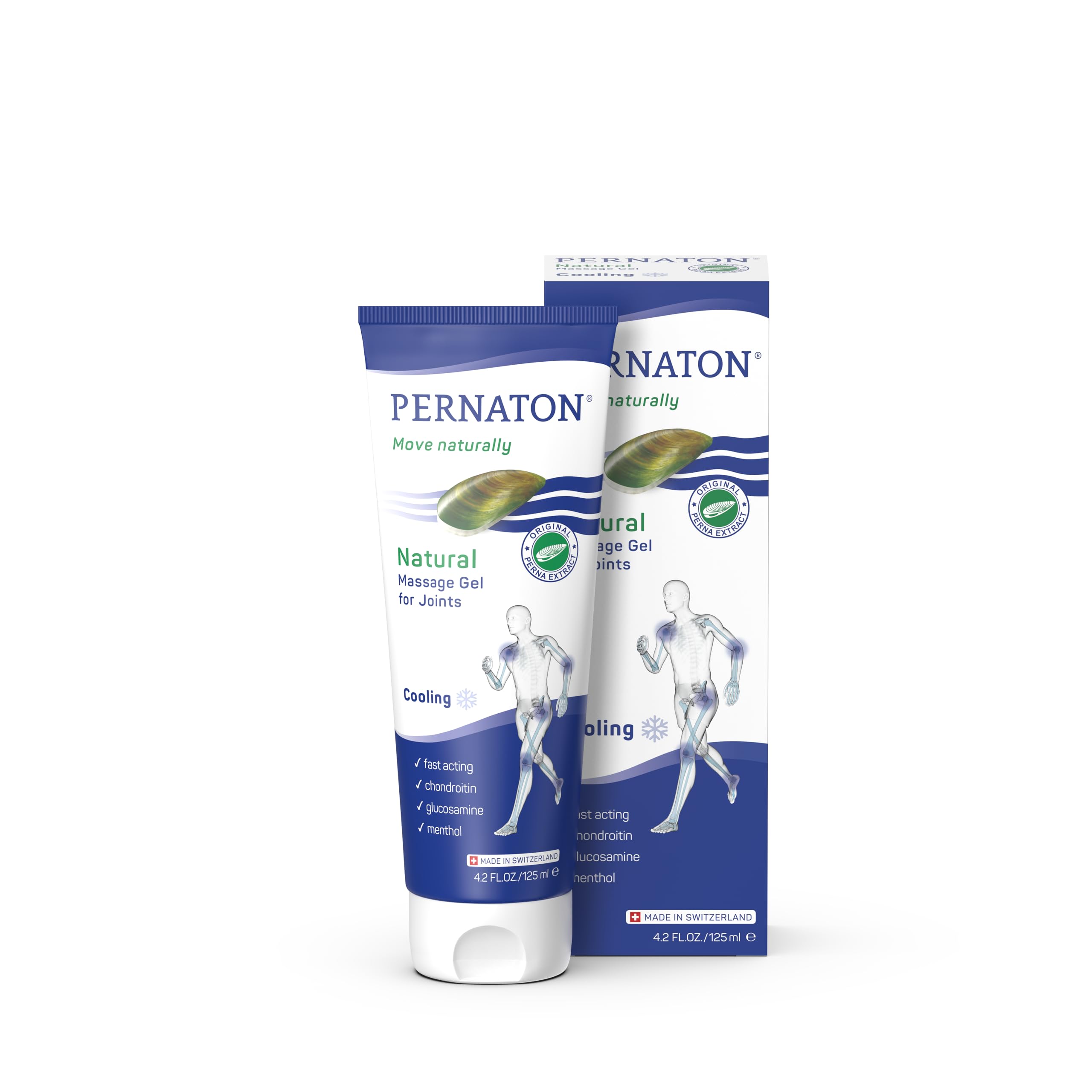 Pernaton Gel para uso externo en articulaciones, mejora movilidad y sensación de frescura.