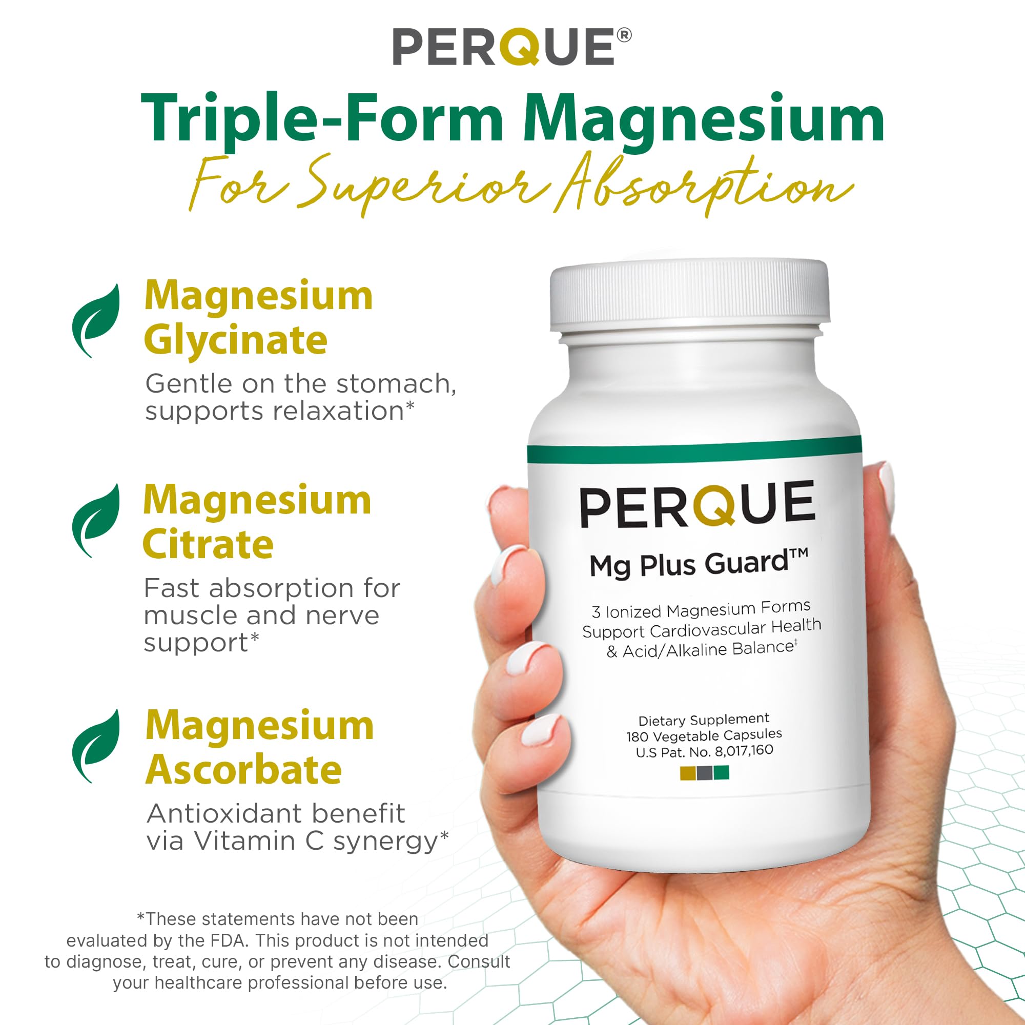 PERQUE Mg Plus Guard, cápsulas vegetales para relajación y bienestar.