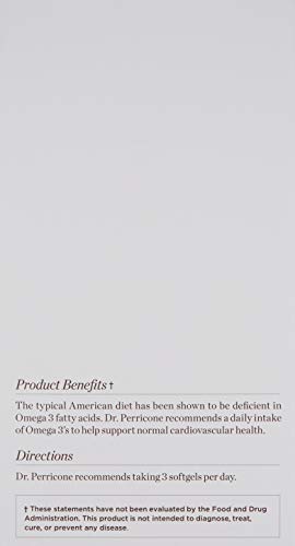Dosis diaria de Perricone MD Omega-3 para bienestar sostenido.