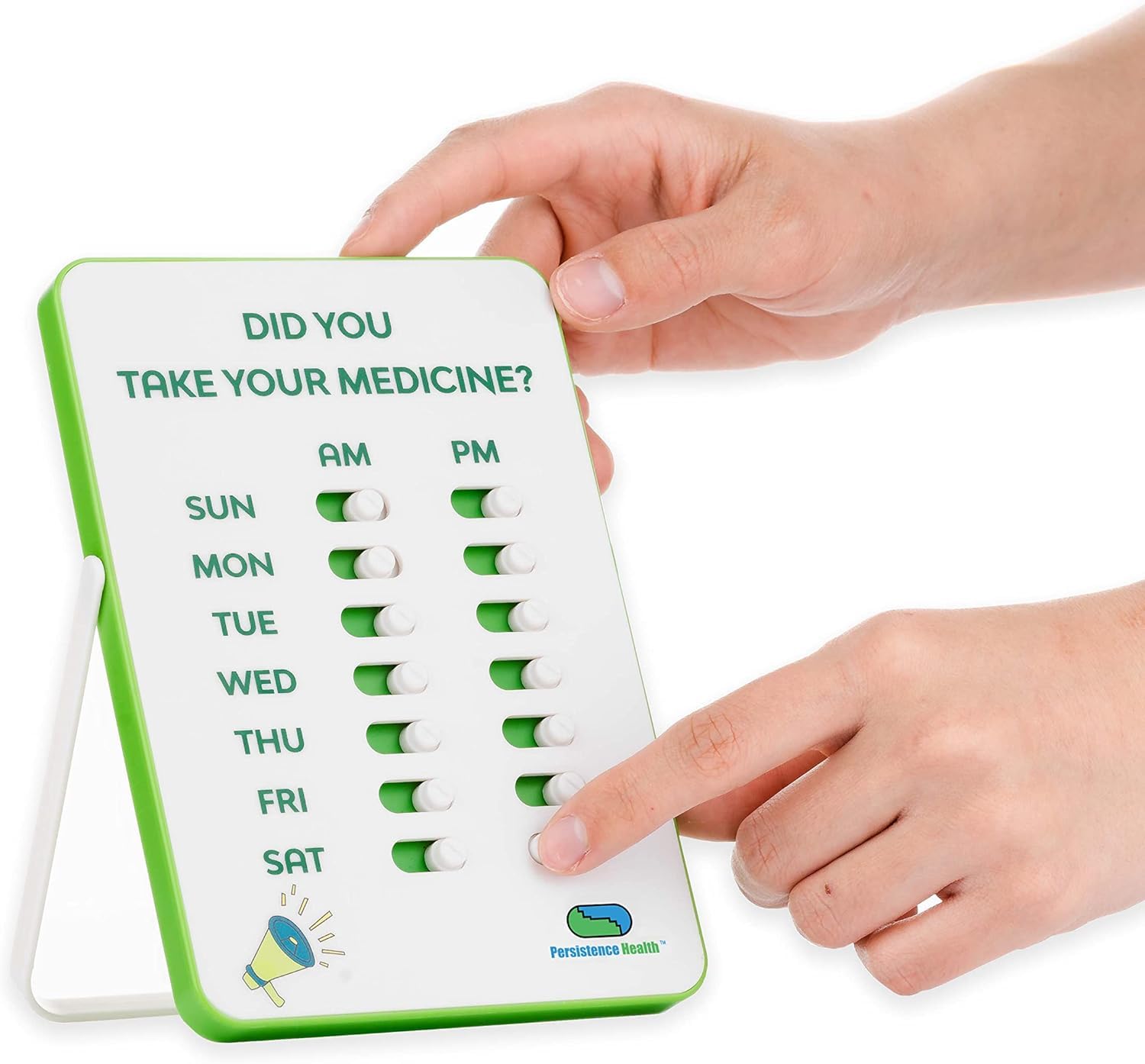 Persistence Health: recordatorio visual de píldoras para evitar dosis dobles y confusión.