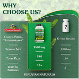 Peruvian Naturals Chanca Piedra raíz herbal: planta amazónica utilizada tradicionalmente.
