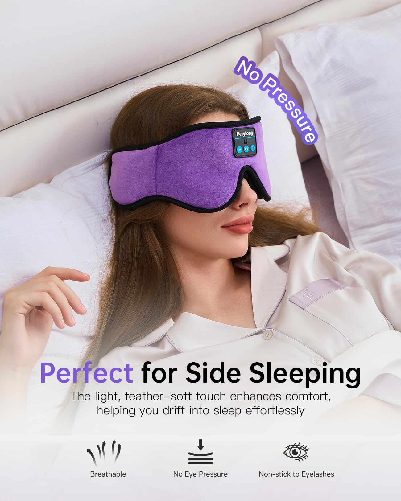 Perytong diseño-3d-contorneado-sueño: espacio para los ojos y bloqueo de luz