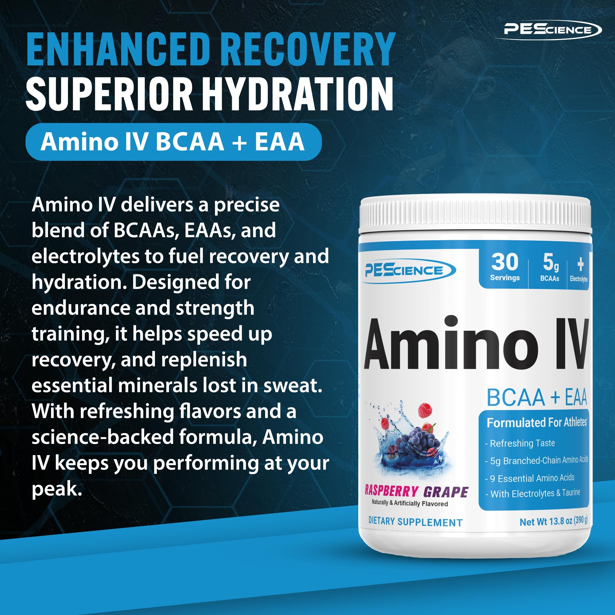 PEScience Amino IV mezcla de aminoácidos para recuperación muscular