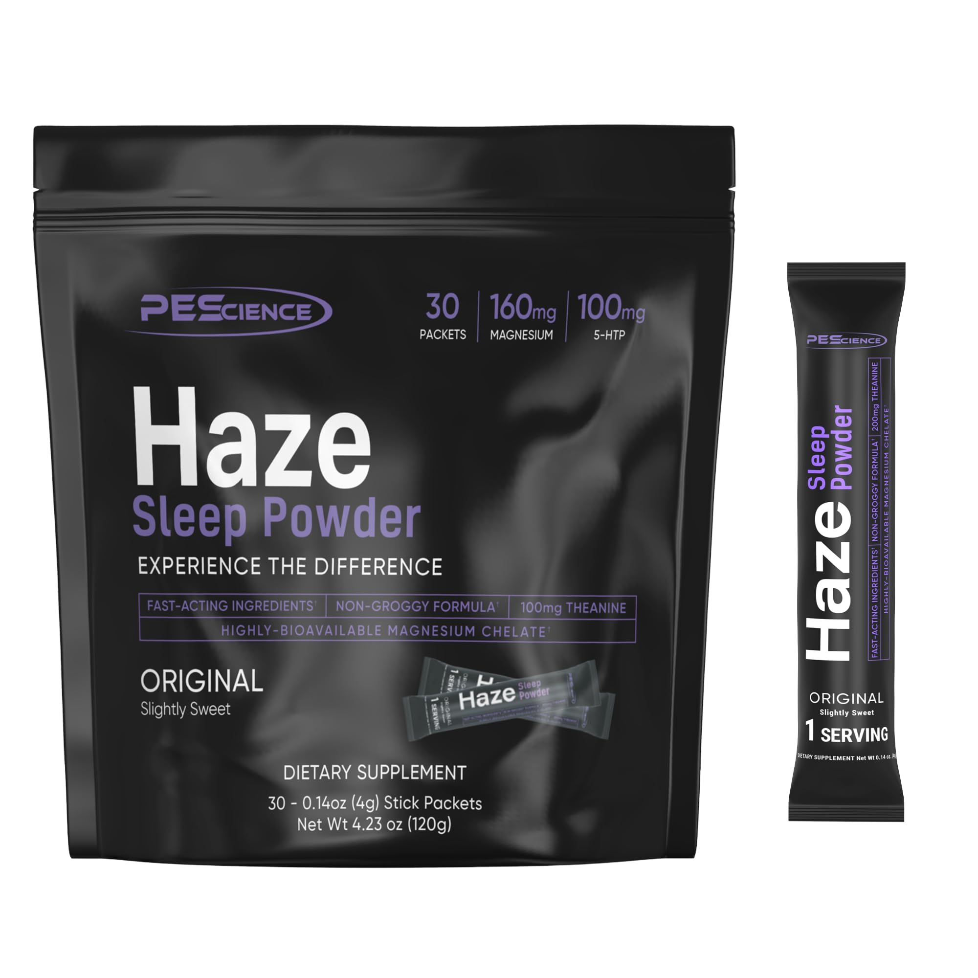 PEScience Haze Sleep Powder vierte la mezcla para apoyar el sueño sin somnolencia.
