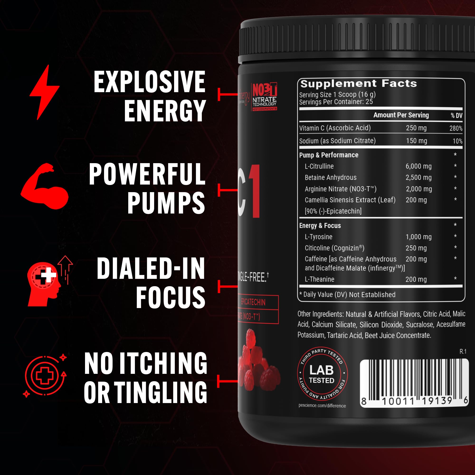 PEScience Prolific-1 citrulina-6g: mayor bombeo durante series.