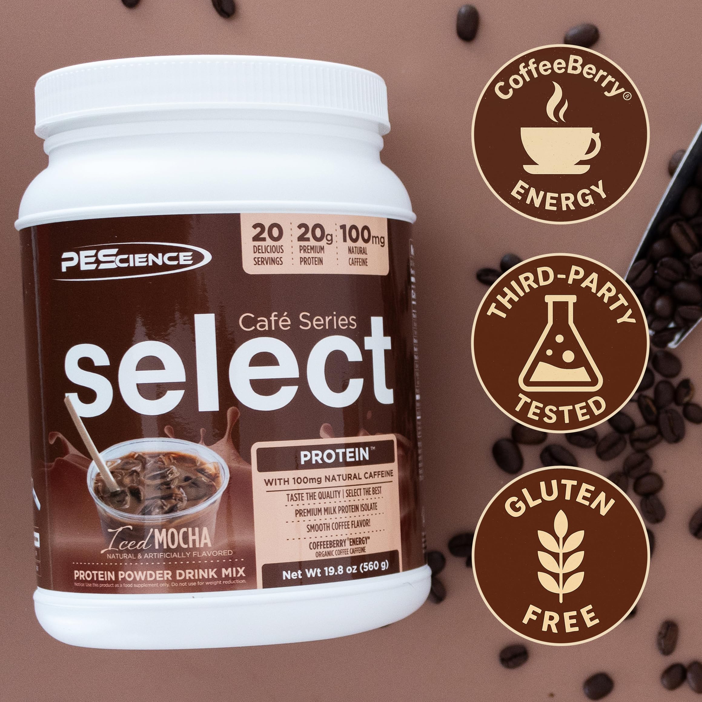 PEScience Select Cafe crema proteica para café, sabor equilibrado