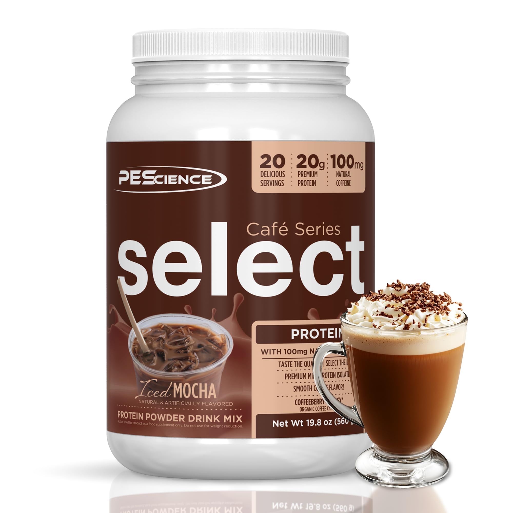 PEScience Select Cafe proteina en polvo para batidos, sabor cremoso