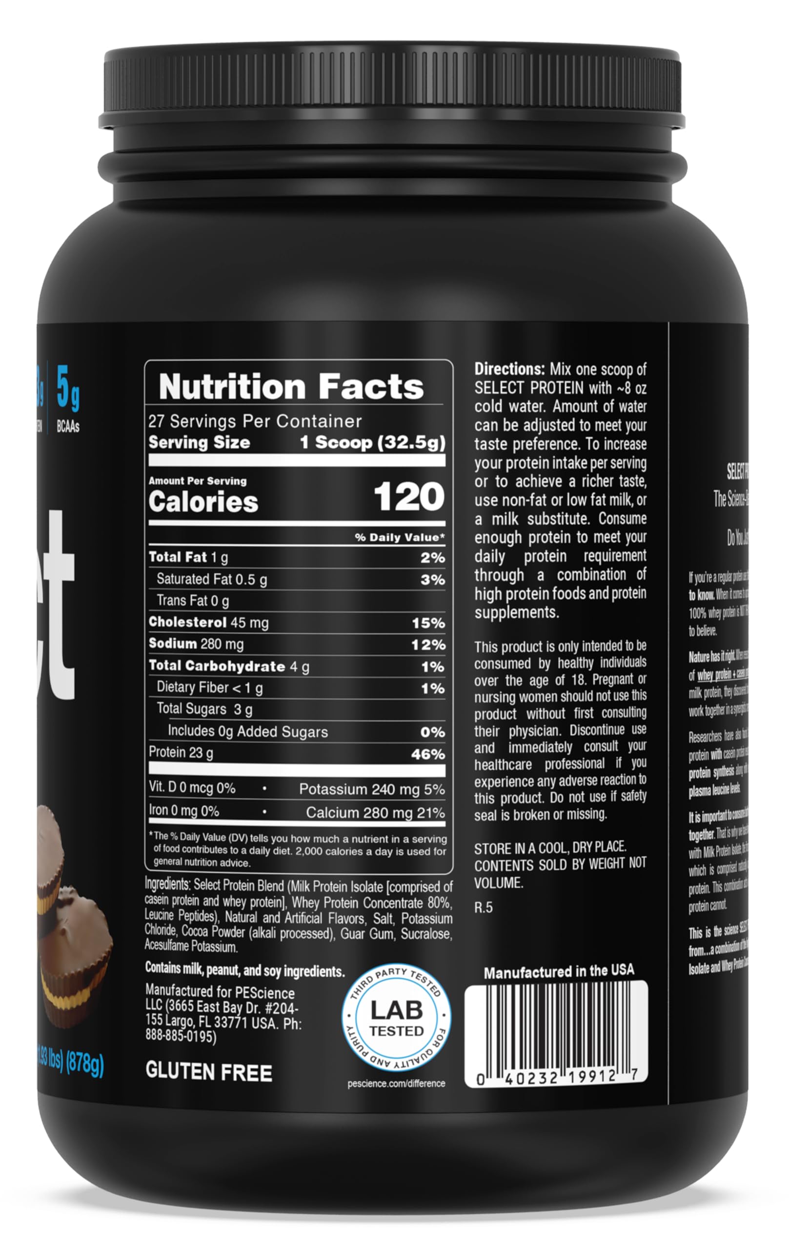 PEScience Select Proteína apta para dieta cetogénica y reemplazo