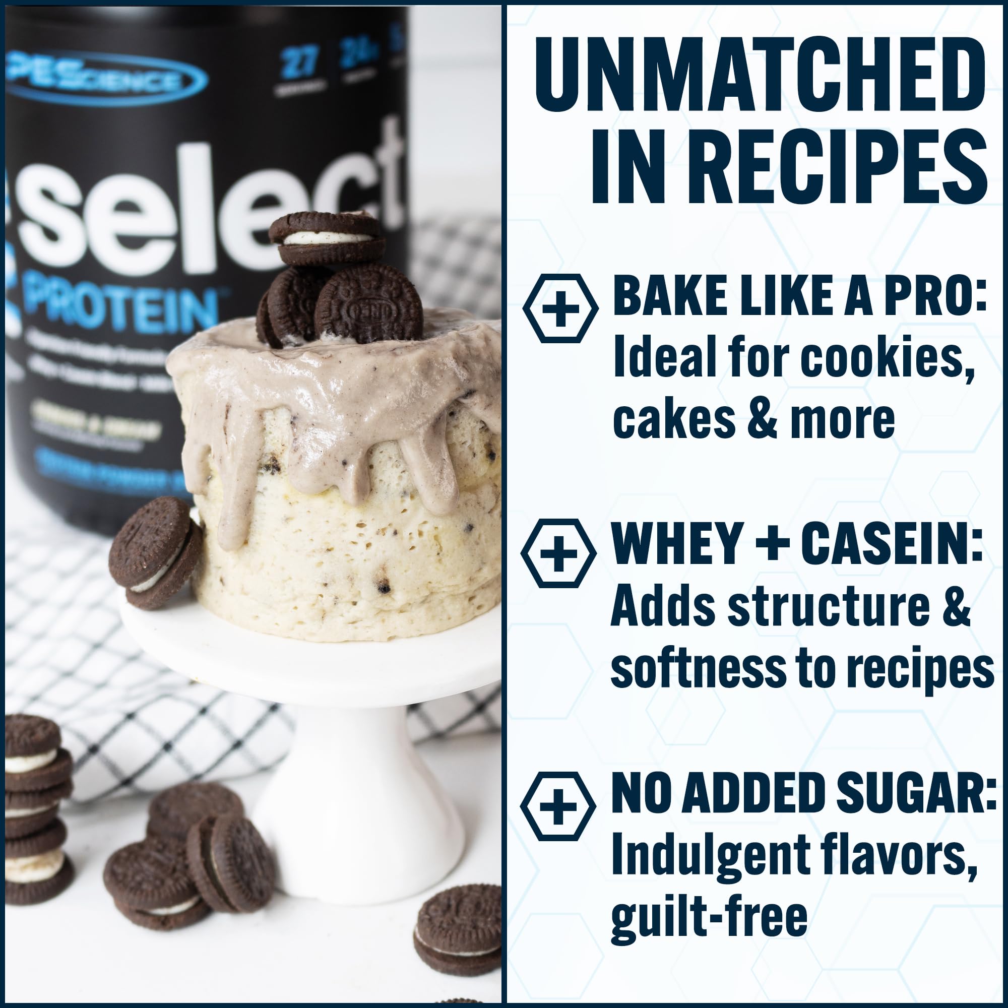 PEScience Select Protein, bolsa de porciones, práctico para entrenamientos fuera de casa.