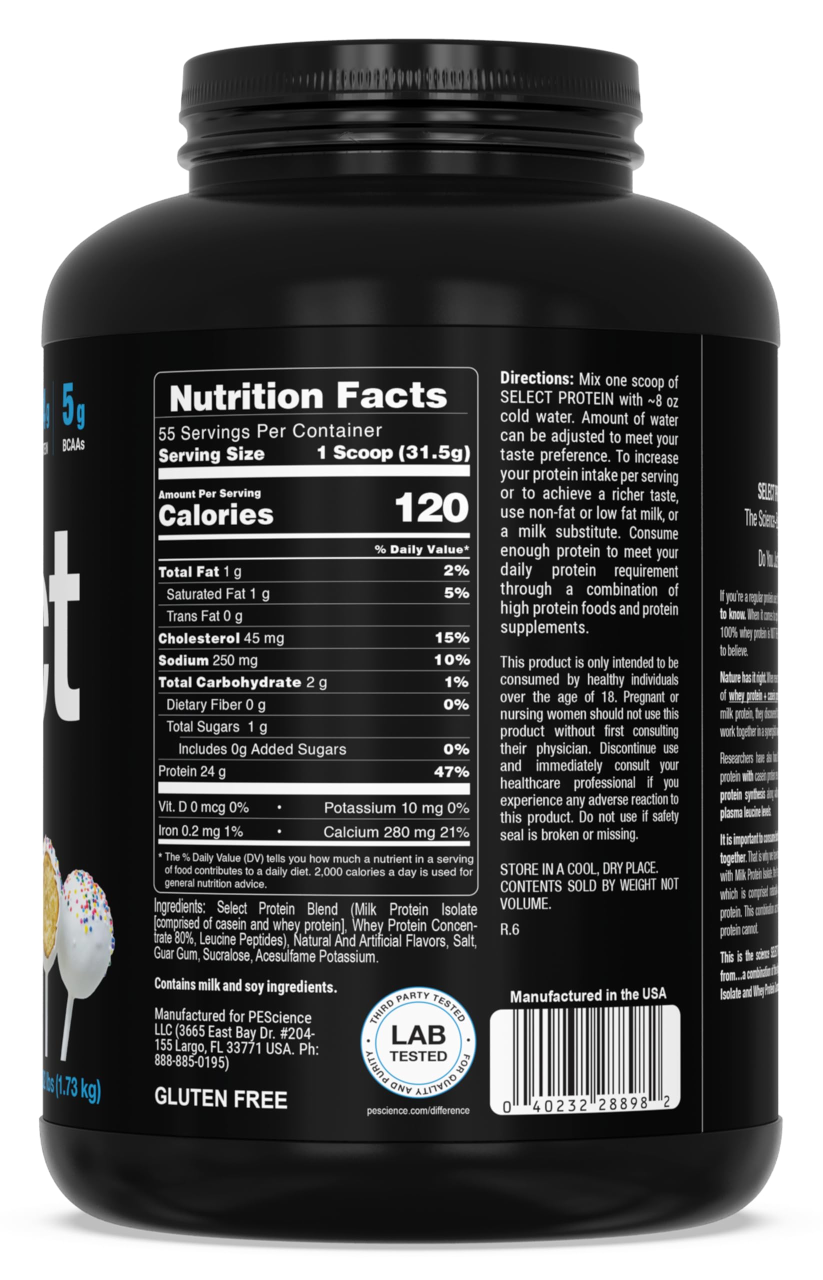 PEScience Select Protein empaque compacto para almacenamiento fácil