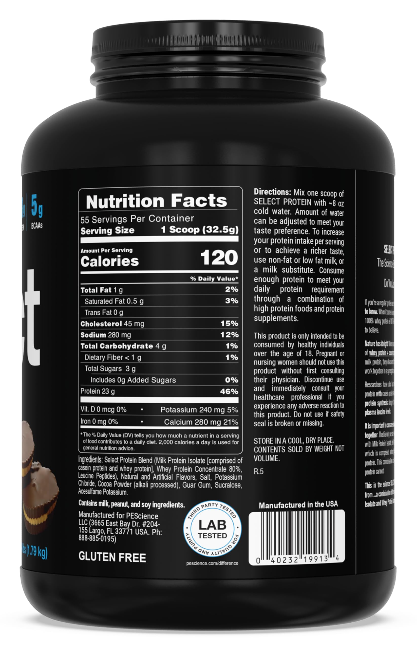 PEScience Select Protein: fórmula apta para keto y sin gluten.