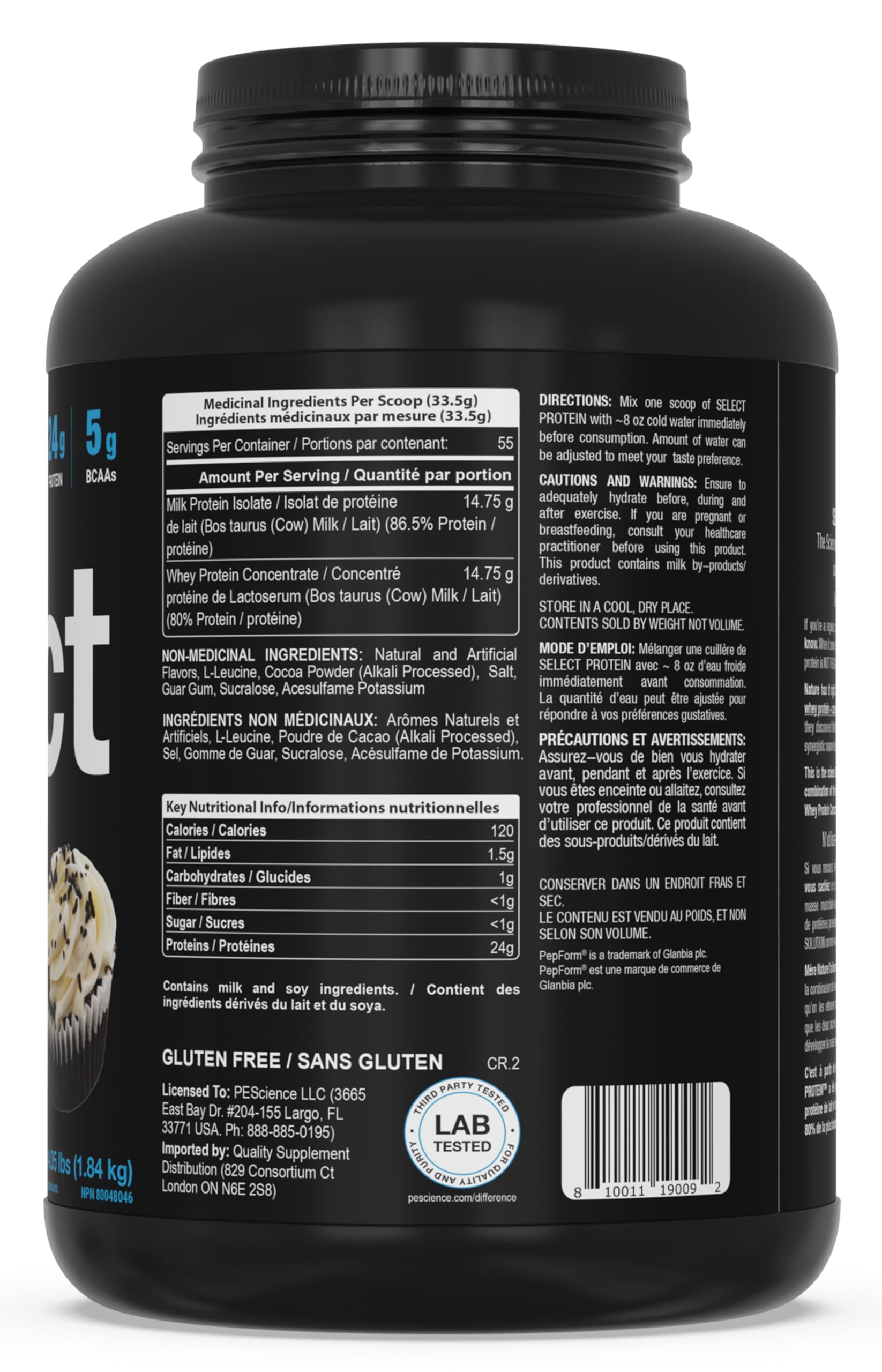 PEScience Select Protein Powder proceso de mezcla, sin rellenos ni aditivos.
