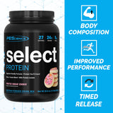Sabor galleta azucarada glaseada de PEScience Select Protein Powder, fácil de mezclar