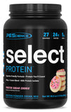PEScience Select Protein Powder en una taza con leche para batido sabroso