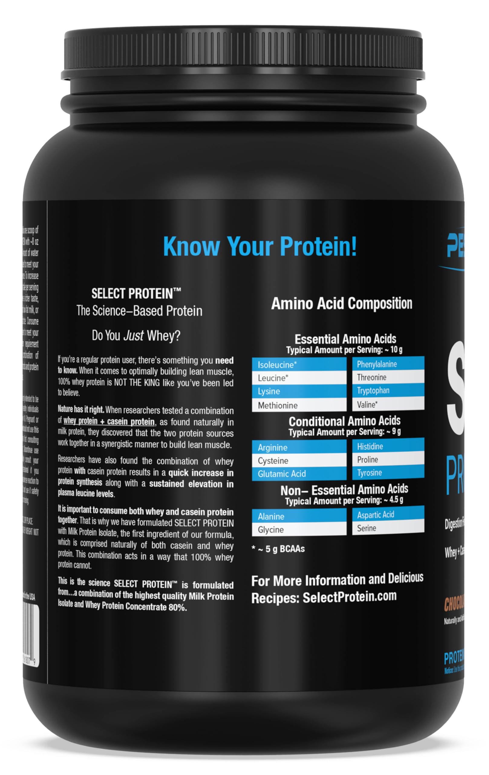 PEScience Select Protein sabor chocolate trufa, experiencia de sabor que motiva entrenamientos regulares.