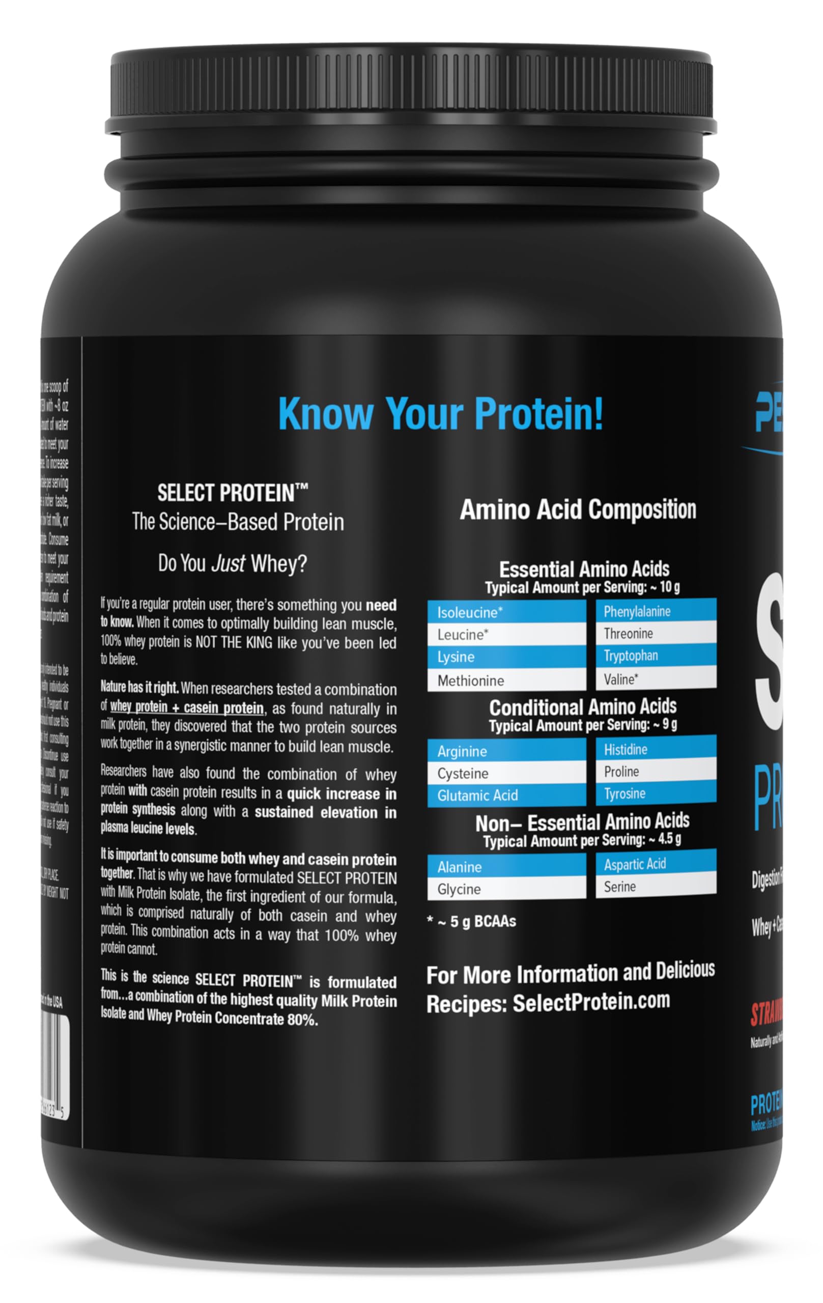 PEScience Select Protein sabor fresa-tarta recuerda postre sin culpa