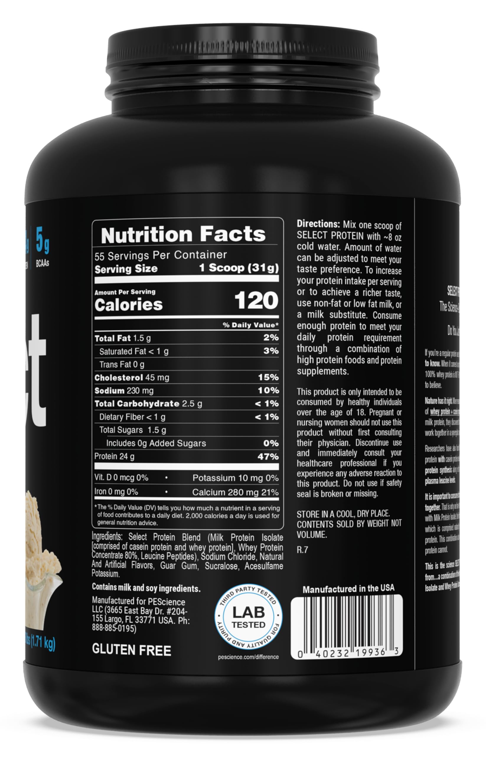 Sin gluten, opción limpia para dietas diversas con PEScience Select Protein.