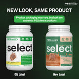PEScience Select Vegan Protein Powder, mezcla guisante y arroz para aminoácidos equilibrados.