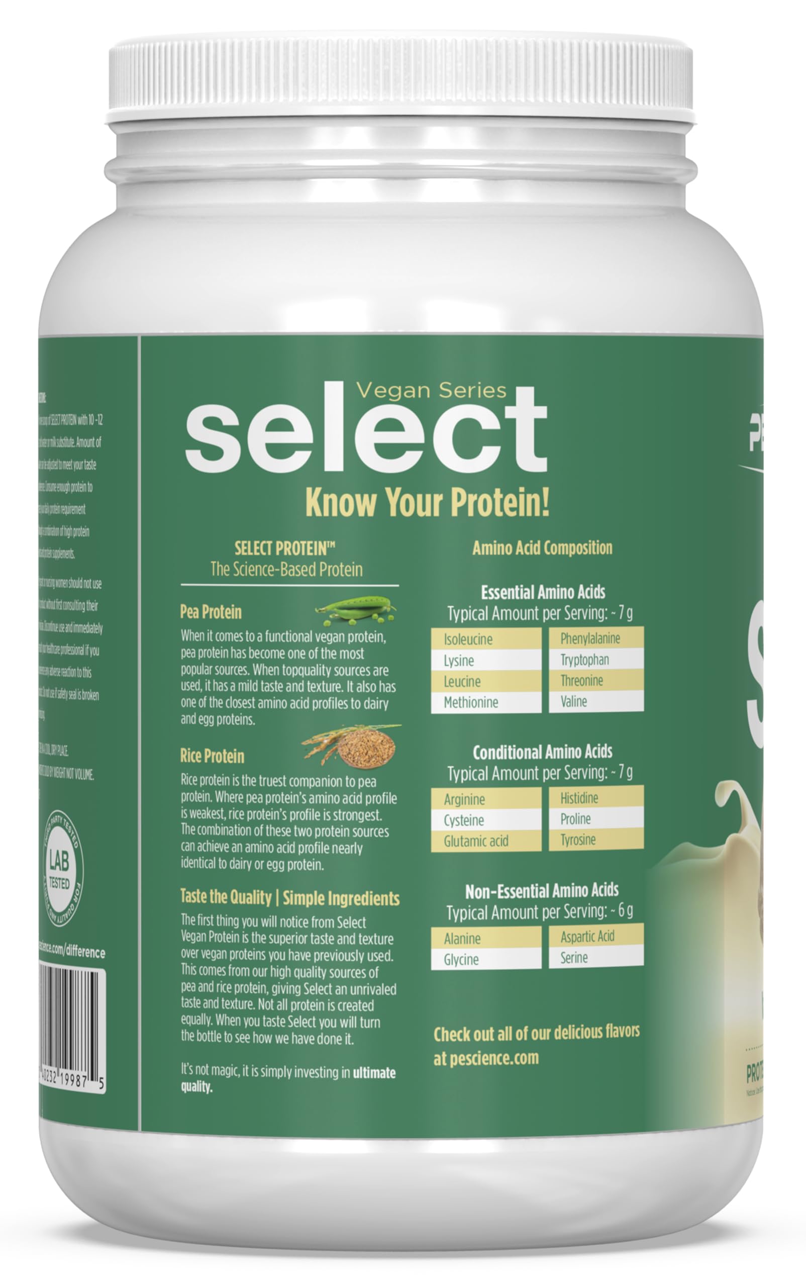 PEScience Select, uso diario en entrenamiento con proteína vegetal